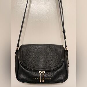 Marc Jacobs Black Pebbled Leather Shoulder Bag